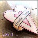 Personalised Wooden Scroll Heart