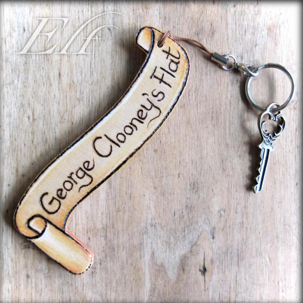 Handcrafted Personalised Wooden Key Ring on Luulla
