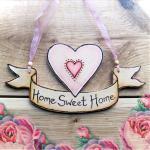 Personalized Wood Heart Scroll Banner -..