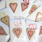 Wood Heart-on-a-card - Hanging Wooden Heart .....