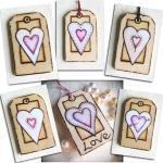 Wood Key Charm - Personalized Bag Charms - Heart..