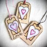 Wood Key Charm - Personalized Bag Charms - Heart..